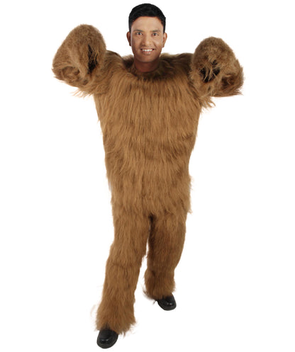 HPO Hairy Unisex Ape Mask and Bodysuit Costume Bundle | Multiple Color Options