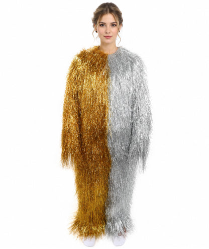 HPO Teen Extreme Hairy Two Part Costume Bundle & Mask Set - Full-Body Hair Suit Extra-Long Costume Wig for Halloween, Cosplay & Parties - Multiple Color Options