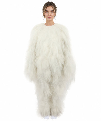 HPO Teen Extreme Hairy Person Costume Bundle & Mask Set - Full-Body Hair Suit Extra-Long Costume Wig for Halloween, Cosplay & Parties - Multiple Color Options