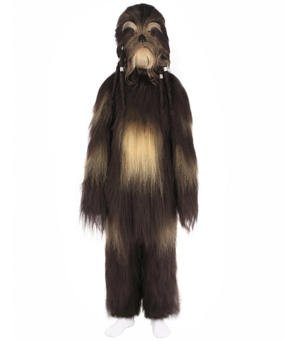 Unisex Long Hairy Elder Warrior Ape Military Leader Resistance Fighter Costume with Wig & Mask