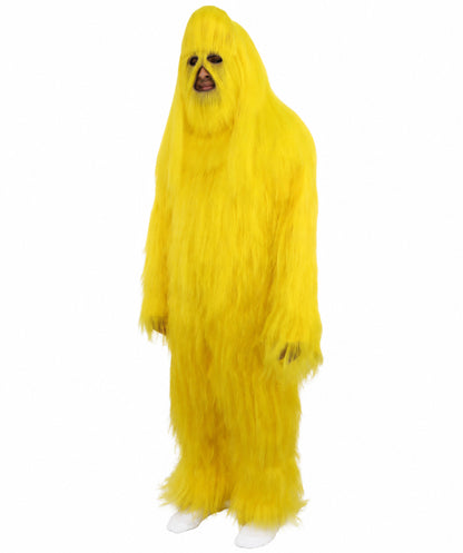 HPO Unisex Extreme Hairy Person Costume, Mask and Bundle - Full-Body Hair Suit Extra-Long Ash Brown Costume Wig for Halloween, Cosplay & Parties
