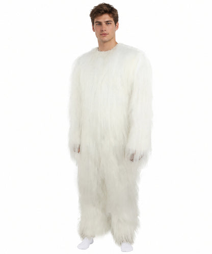HPO Unisex Extreme Hairy Person Costume, Mask and Bundle - Full-Body Hair Suit Extra-Long Ash Brown Costume Wig for Halloween, Cosplay & Parties