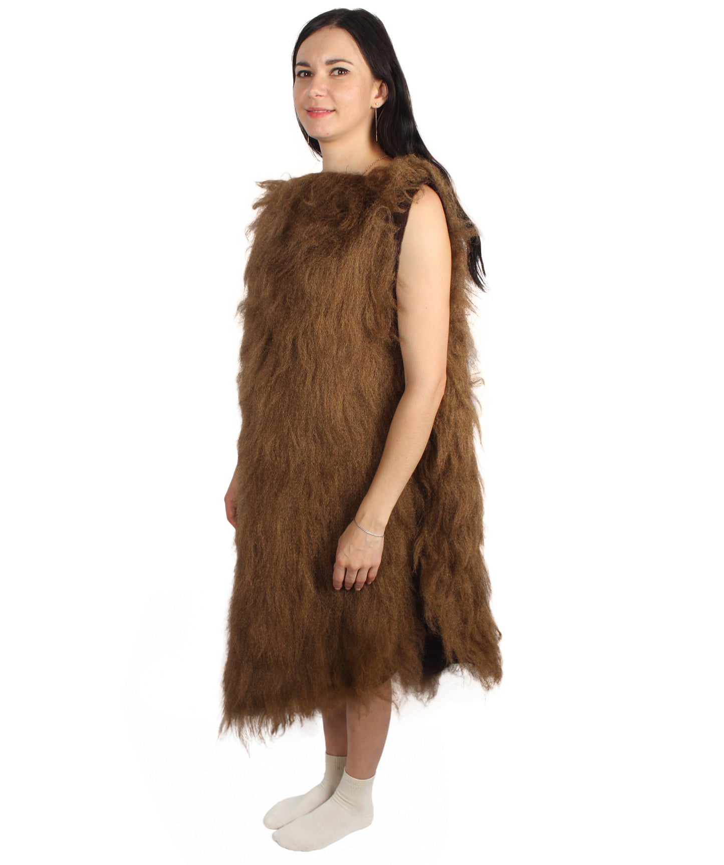 Unisex Brown Caveman Costume I Best for Halloween I Flame-retardant Synthetic Fiber