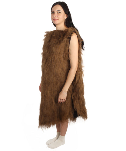 Unisex Brown Caveman Costume I Best for Halloween I Flame-retardant Synthetic Fiber
