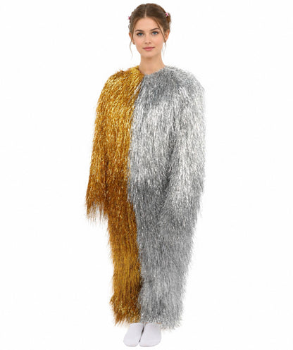 HPO Teen Extreme Hairy Two Part Costume Bundle & Mask Set - Full-Body Hair Suit Extra-Long Costume Wig for Halloween, Cosplay & Parties - Multiple Color Options