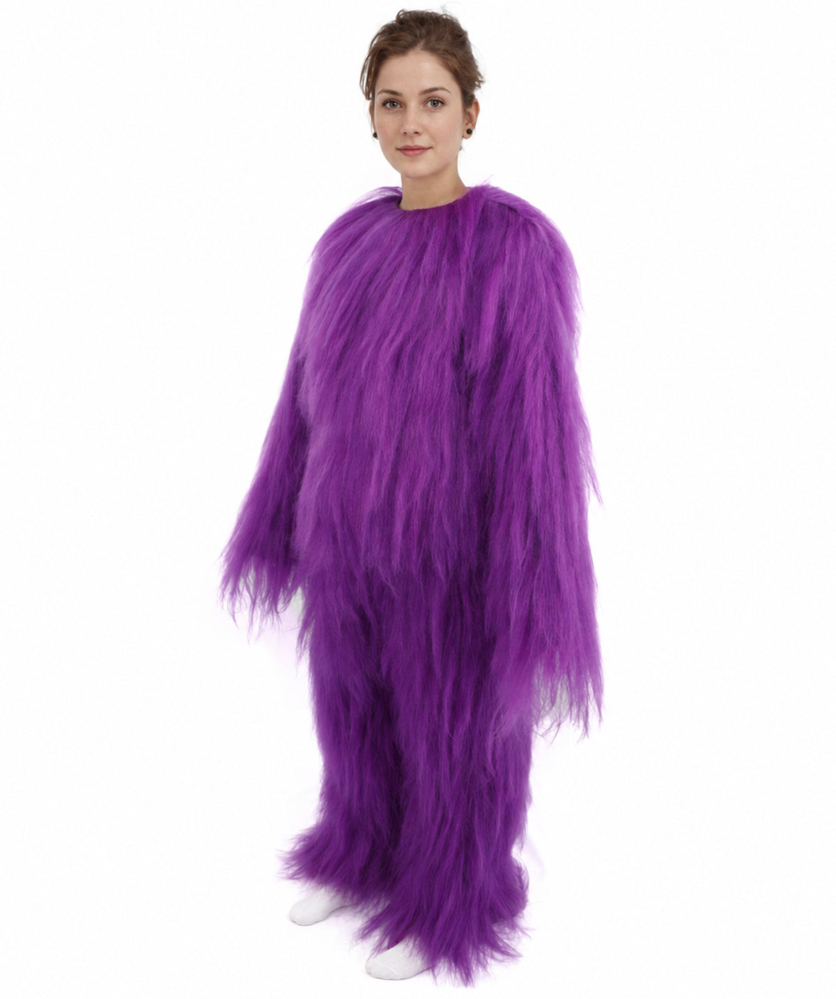 HPO Teen Extreme Hairy Person Costume Bundle & Mask Set - Full-Body Hair Suit Extra-Long Costume Wig for Halloween, Cosplay & Parties - Multiple Color Options