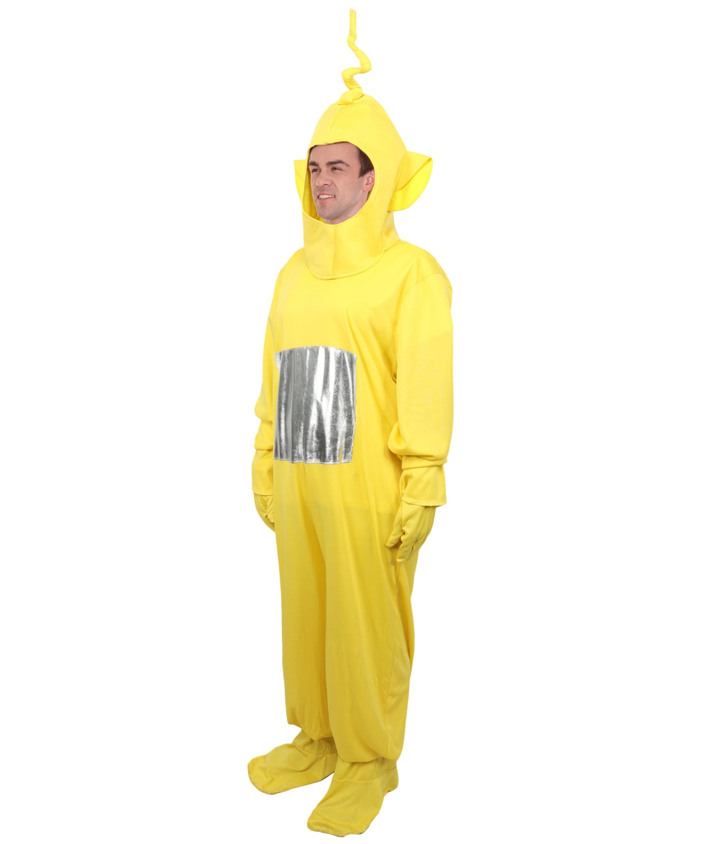 HPO Men’s Colorful Plush Character Costume – One Piece Creature Suit with Rounded Headpiece | Visual Look for Theme Nights