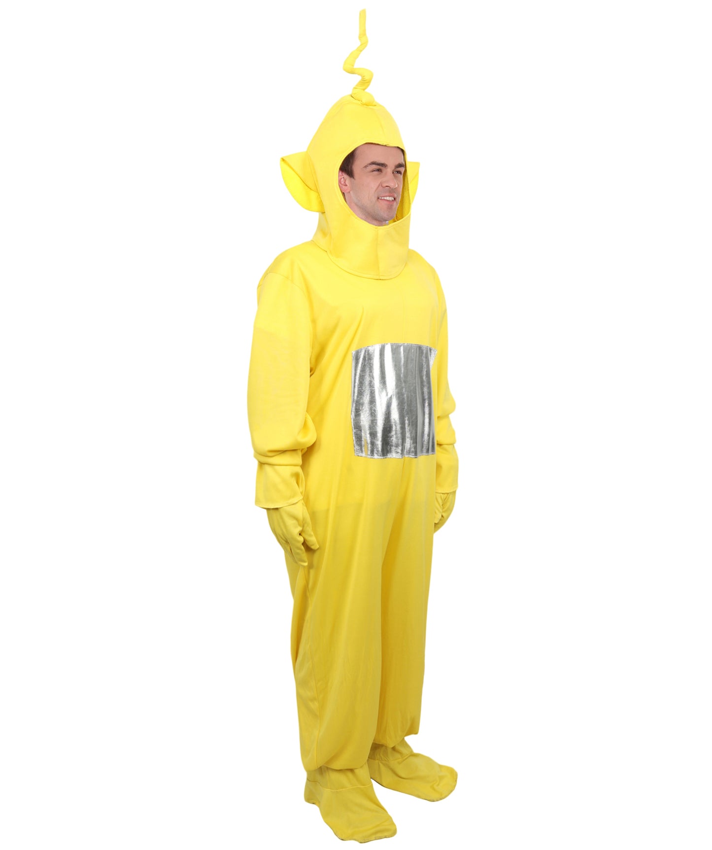 HPO Men’s Colorful Plush Character Costume – One Piece Creature Suit with Rounded Headpiece | Visual Look for Theme Nights