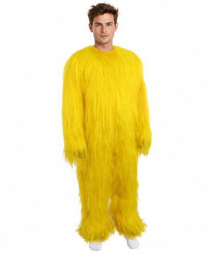 HPO Unisex Extreme Hairy Person Costume, Mask and Bundle - Full-Body Hair Suit Extra-Long Ash Brown Costume Wig for Halloween, Cosplay & Parties
