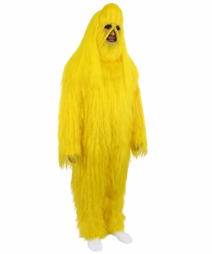 HPO Unisex Extreme Hairy Person Costume, Mask and Bundle - Full-Body Hair Suit Extra-Long Ash Brown Costume Wig for Halloween, Cosplay & Parties