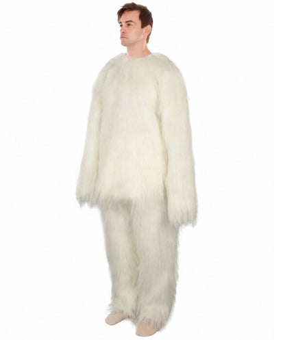 Furry Dog Collection | Men's White Spiked Furry Dog Costume with Tail | Halloween Costume