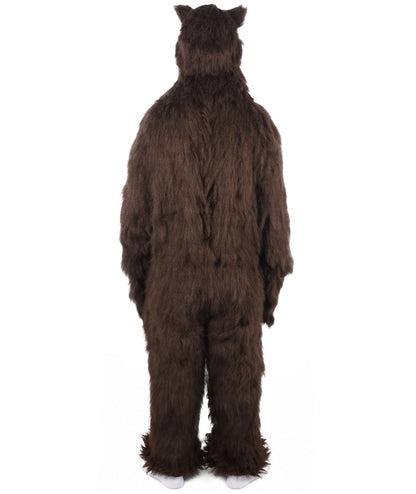 Unisex Dark Brown Grizzly Bear Costume | Best for Halloween| Flame-retardant Synthetic Fabric
