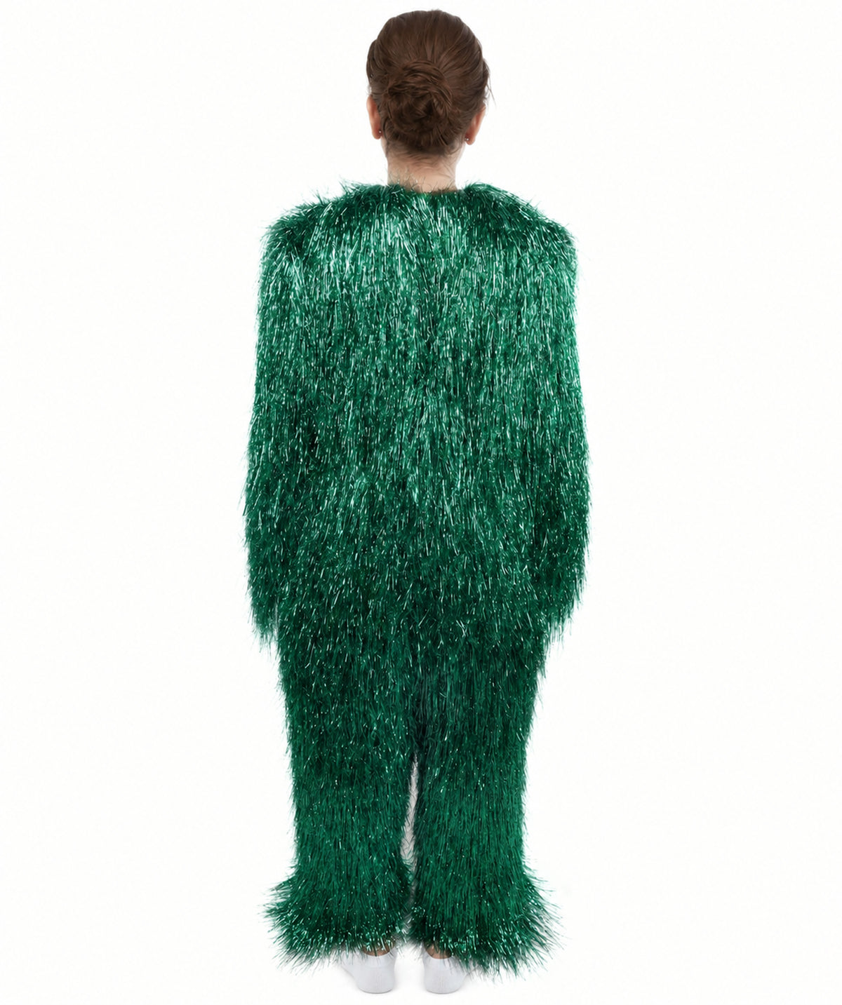 HPO Unisex Teen Extreme Tinsel Hairy Person Costume Bundle & Mask Set - Full-Body Tinsel Hair Suit Extra-Long Costume Wig for Halloween, Cosplay & Parties - Multiple Color Options