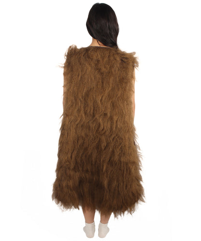 Unisex Brown Caveman Costume I Best for Halloween I Flame-retardant Synthetic Fiber