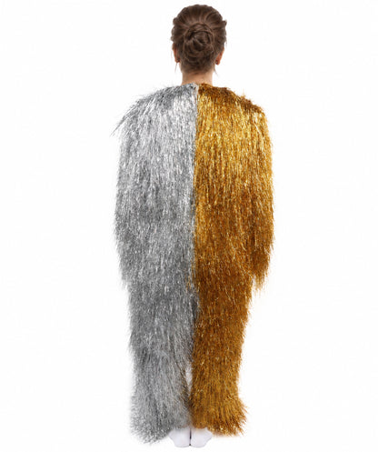 HPO Teen Extreme Hairy Two Part Costume Bundle & Mask Set - Full-Body Hair Suit Extra-Long Costume Wig for Halloween, Cosplay & Parties - Multiple Color Options