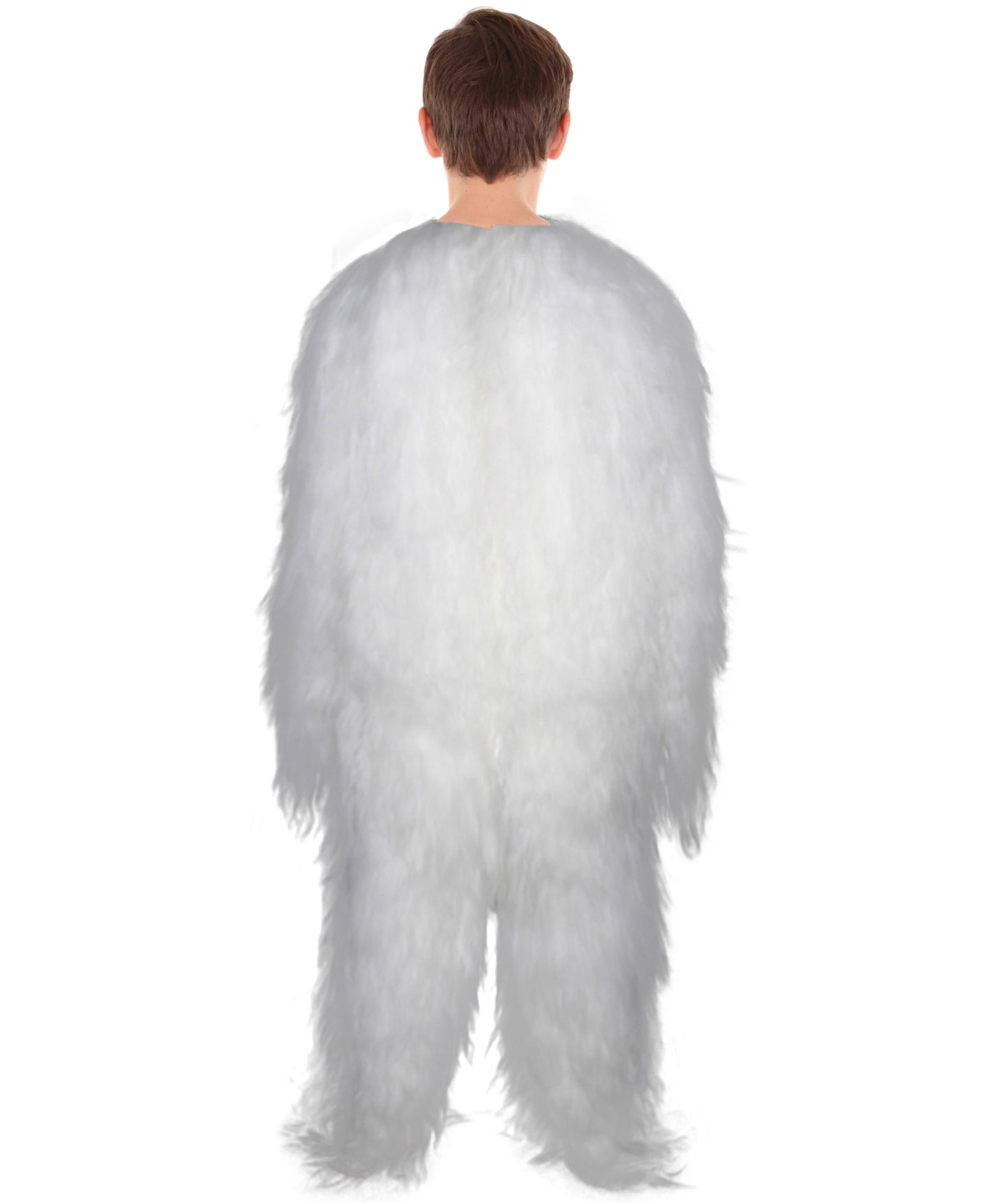 Unisex Hairy Warrior Ape Military Leader Resistance Fighter Yeti Costume Polar White