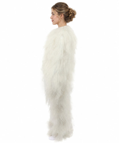 HPO Teen Extreme Hairy Person Costume Bundle & Mask Set - Full-Body Hair Suit Extra-Long Costume Wig for Halloween, Cosplay & Parties - Multiple Color Options