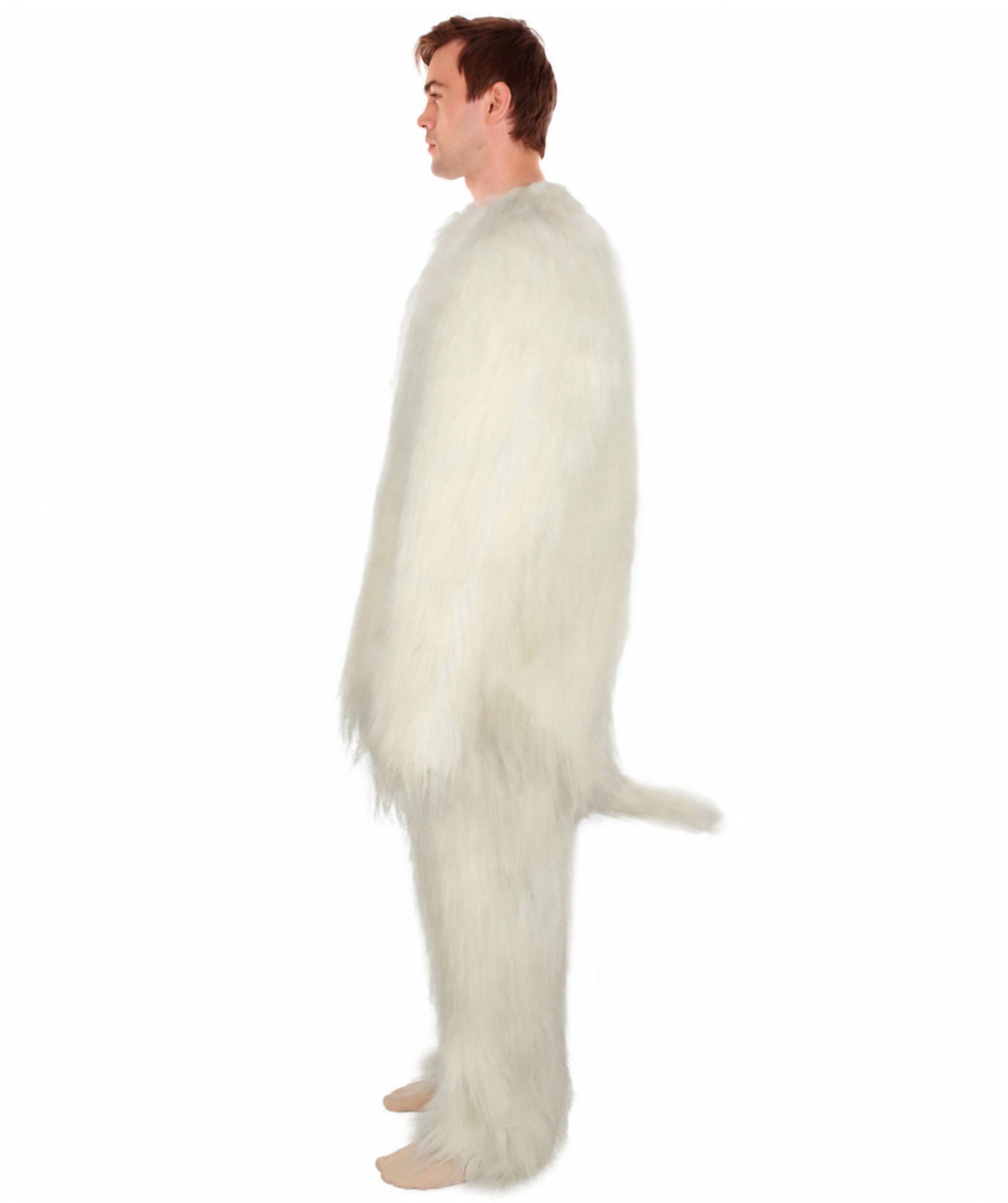 Furry Dog Collection | Men's White Spiked Furry Dog Costume with Tail | Halloween Costume