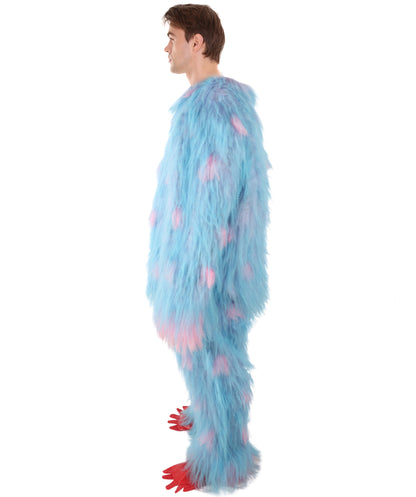 HPO Unisex Adorable Furry Multicolor Monster Costume Set with Head Mask & Bundle| Perfect for Halloween| Synthetic Fabric