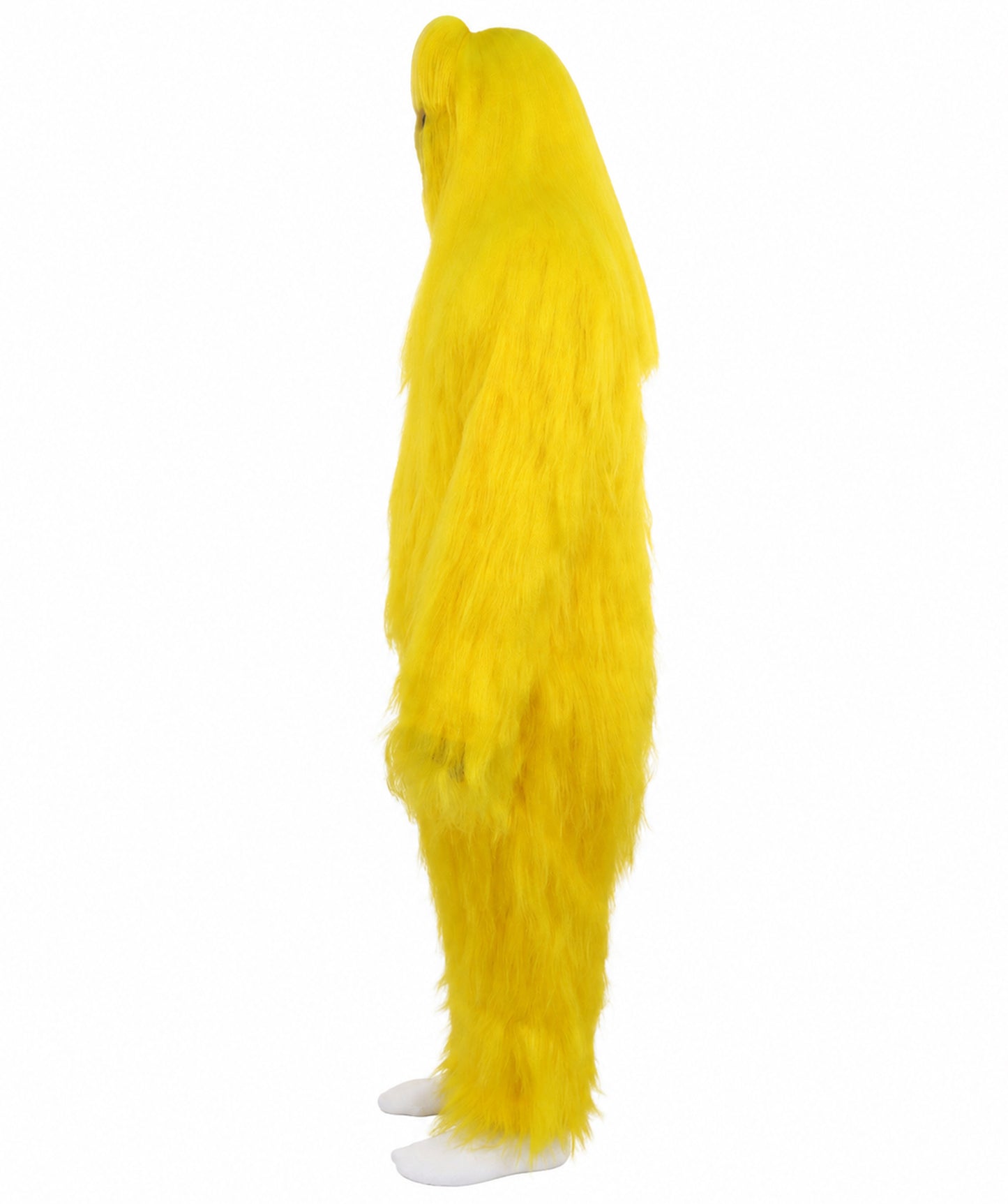 HPO Unisex Extreme Hairy Person Costume, Mask and Bundle - Full-Body Hair Suit Extra-Long Ash Brown Costume Wig for Halloween, Cosplay & Parties
