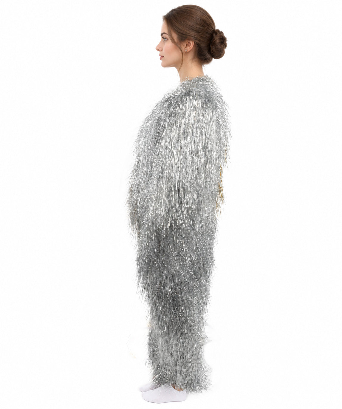 HPO Teen Extreme Hairy Two Part Costume Bundle & Mask Set - Full-Body Hair Suit Extra-Long Costume Wig for Halloween, Cosplay & Parties - Multiple Color Options