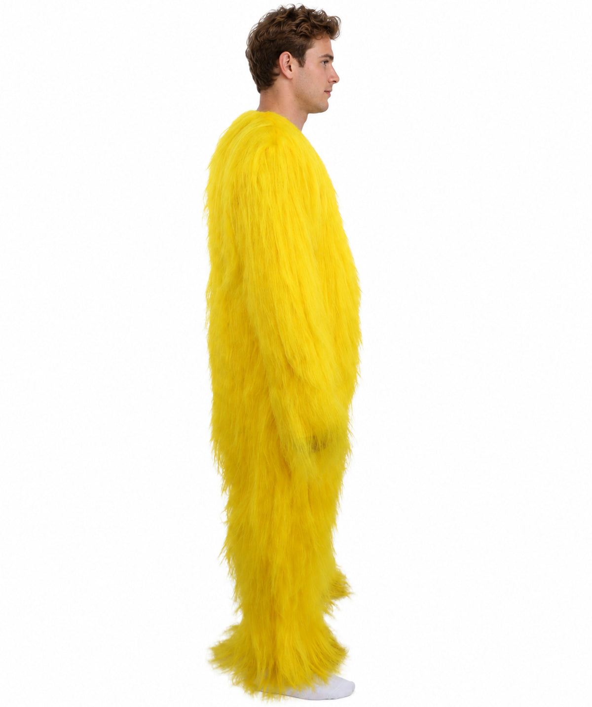 HPO Unisex Extreme Hairy Person Costume, Mask and Bundle - Full-Body Hair Suit Extra-Long Ash Brown Costume Wig for Halloween, Cosplay & Parties