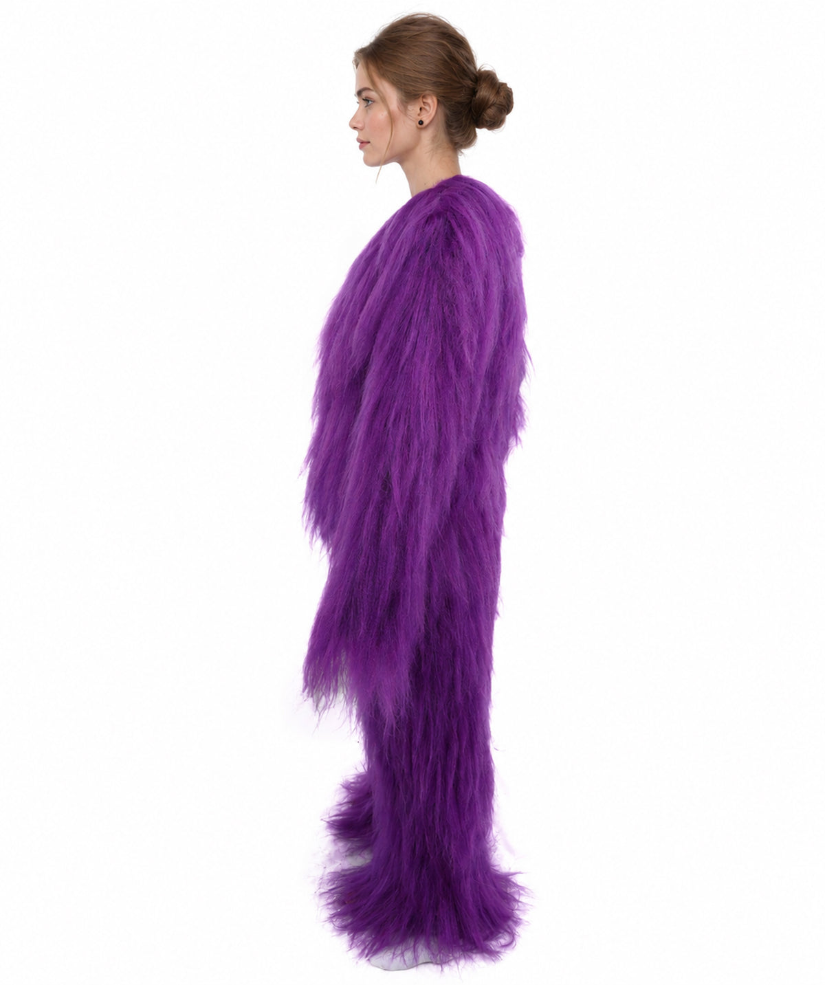 HPO Teen Extreme Hairy Person Costume Bundle & Mask Set - Full-Body Hair Suit Extra-Long Costume Wig for Halloween, Cosplay & Parties - Multiple Color Options