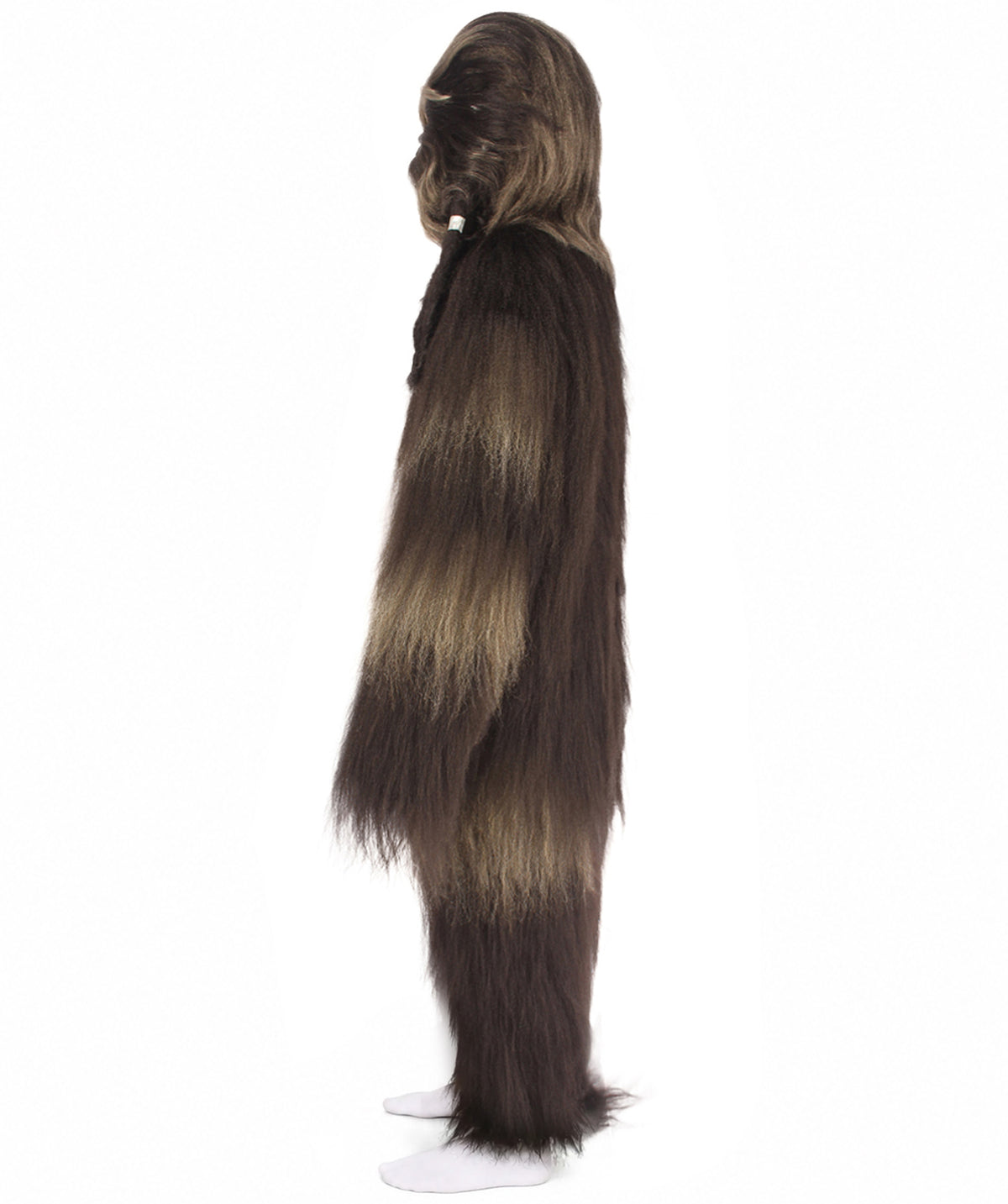 Unisex Long Hairy Elder Warrior Ape Military Leader Resistance Fighter Costume with Wig & Mask