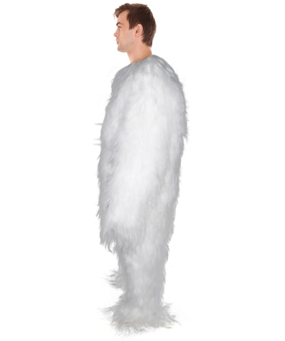 Unisex Hairy Warrior Ape Military Leader Resistance Fighter Yeti Costume Polar White