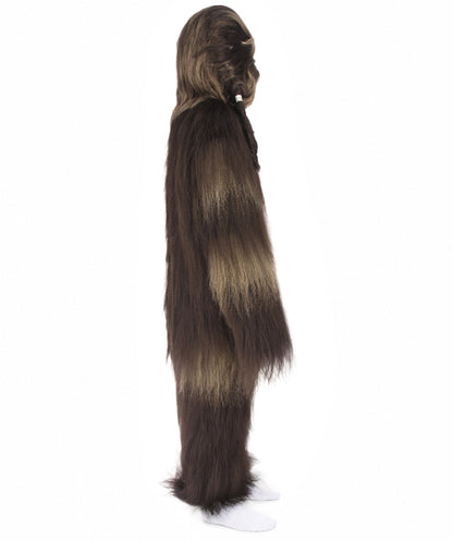 Unisex Long Hairy Elder Warrior Ape Military Leader Resistance Fighter Costume with Wig & Mask