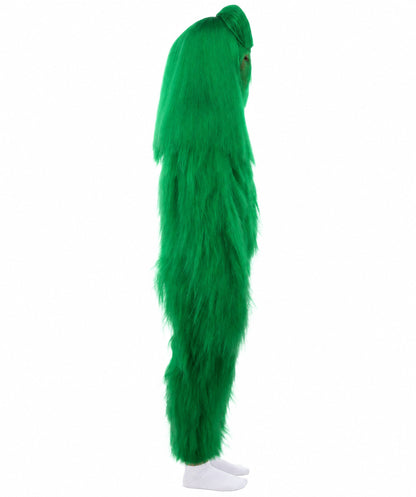 HPO Teen Extreme Hairy Person Costume Bundle & Mask Set - Full-Body Hair Suit Extra-Long Costume Wig for Halloween, Cosplay & Parties - Multiple Color Options