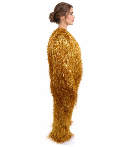 HPO Teen Extreme Hairy Two Part Costume Bundle & Mask Set - Full-Body Hair Suit Extra-Long Costume Wig for Halloween, Cosplay & Parties - Multiple Color Options