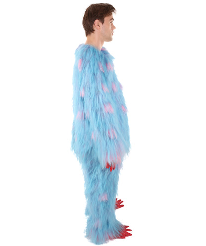 HPO Unisex Adorable Furry Multicolor Monster Costume Set with Head Mask & Bundle| Perfect for Halloween| Synthetic Fabric