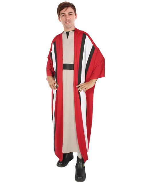 Men's Biblical Moses Religious Costume | Red White Fancy Costume