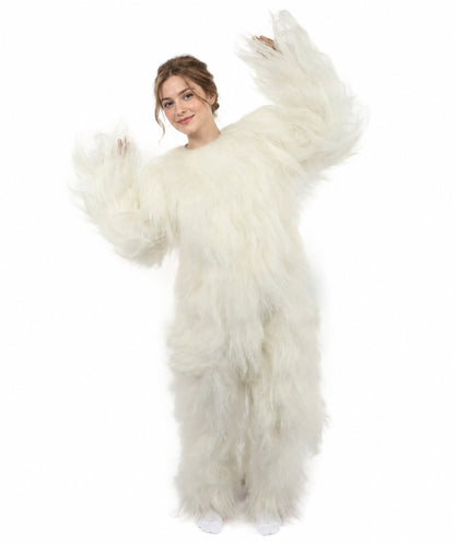 HPO Teen Extreme Hairy Person Costume Bundle & Mask Set - Full-Body Hair Suit Extra-Long Costume Wig for Halloween, Cosplay & Parties - Multiple Color Options