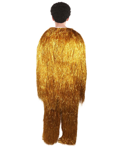 HPO Hairy Unisex Ape Mask and Bodysuit Costume Tinsel  | Multiple Colors