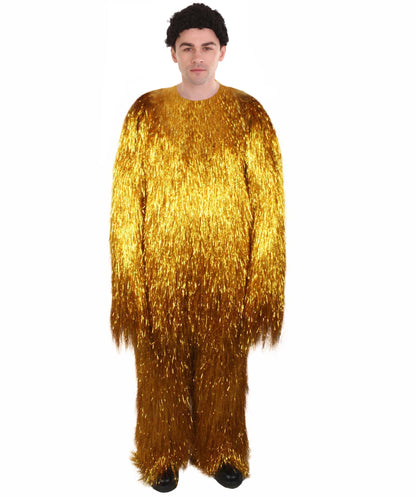 HPO Hairy Unisex Ape Mask and Bodysuit Costume Tinsel  | Multiple Colors