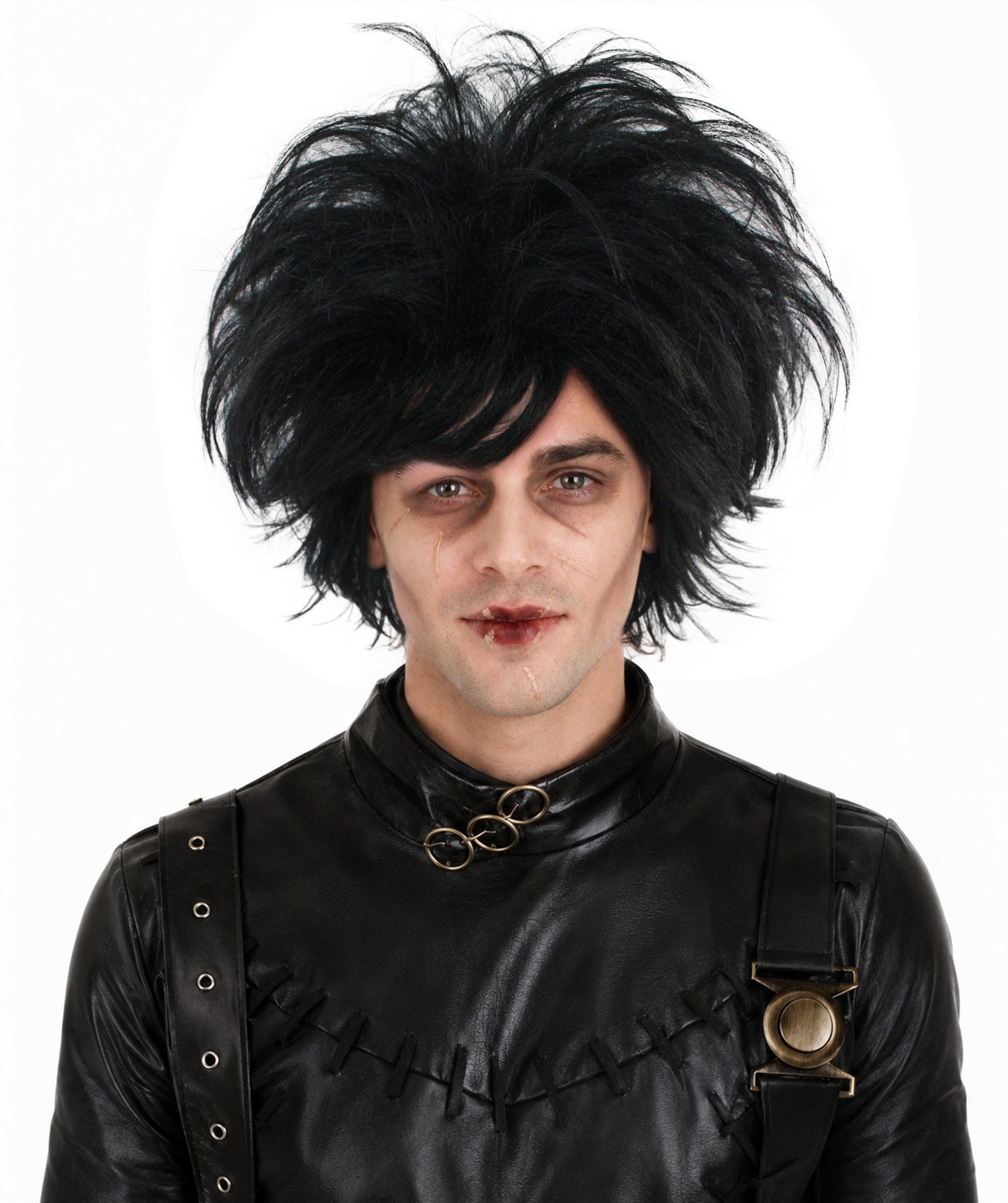 Edward Wig | Black TV/Movie Wigs | Premium Breathable Capless Cap