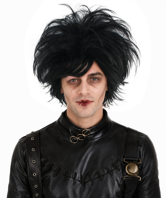 Edward Wig | Black TV/Movie Wigs | Premium Breathable Capless Cap
