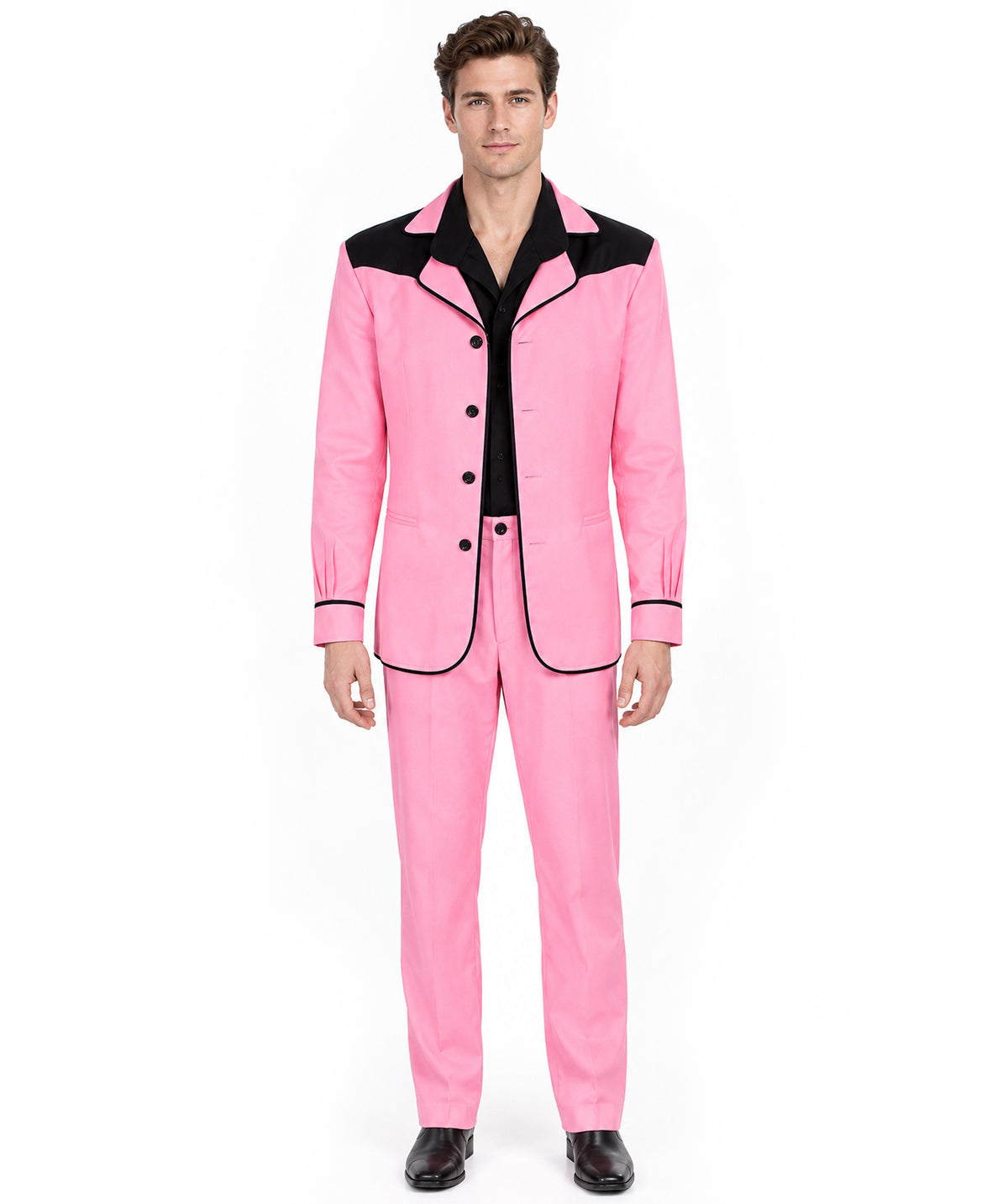 HPO Adult Men’s King of Rock and Roll Costume,Bundle Set with Wig | Perfect For Halloween and Cosplay Convention