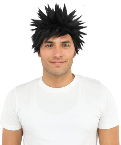HPO Adult Men's Japanese Superhero Manga Spiky Wig |  Multi Color Options