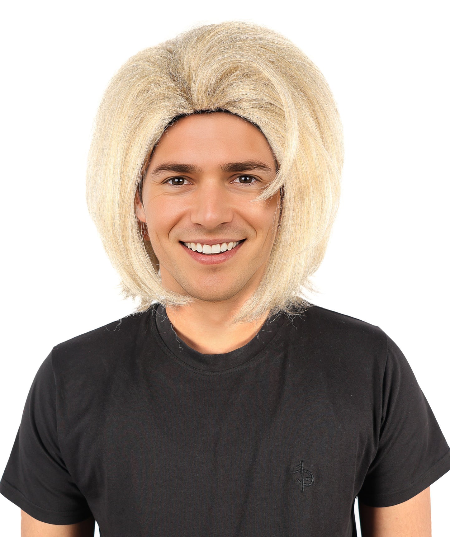 HPO Adult Men’s Blonde Spiky Wig | Bold Martial Arts Fighter Inspired Hairstyle  | Flame-retardant Synthetic Fiber