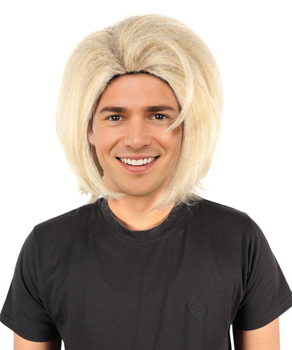 HPO Adult Men’s Blonde Spiky Wig | Bold Martial Arts Fighter Inspired Hairstyle  | Flame-retardant Synthetic Fiber