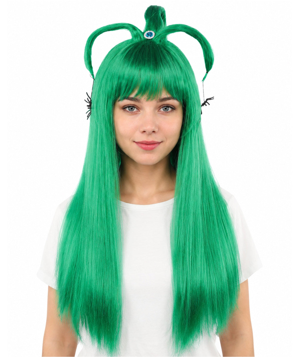 HPO Adult Women's Spider Gothic Sculpted Wig | Multiple Color Options, create of synthetic fiber, architectural spider-leg loops with blunt bangs, breathable base | Party, Halloween, theater, drag, performance, costume events