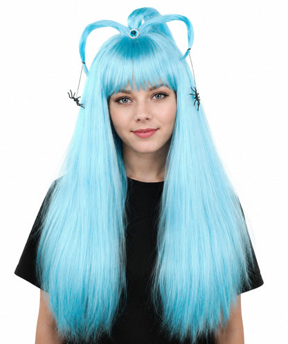 HPO Adult Women's Spider Gothic Sculpted Wig | Multiple Color Options, create of synthetic fiber, architectural spider-leg loops with blunt bangs, breathable base | Party, Halloween, theater, drag, performance, costume events