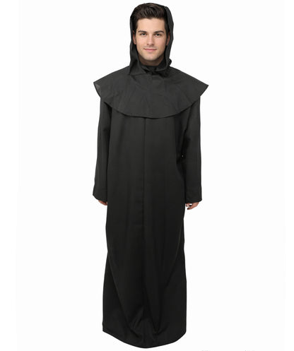 HPO Men's Deluxe Full-Length Layered Robe Costume - Black | Elegant and Stylish Outfit