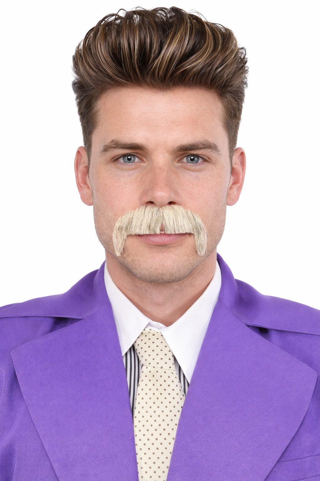 Men's Horseshoe Human Hair Mustache Styles | Facial Hair Multiple Colors Option | HPO