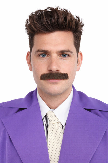 Men Moustache Human Hair  | Facial Hair Multiple Colours Option | HPO