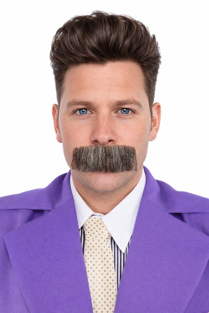 Men's Human Hair Moustache | Facial Hair Multiple Colours Option | HPO
