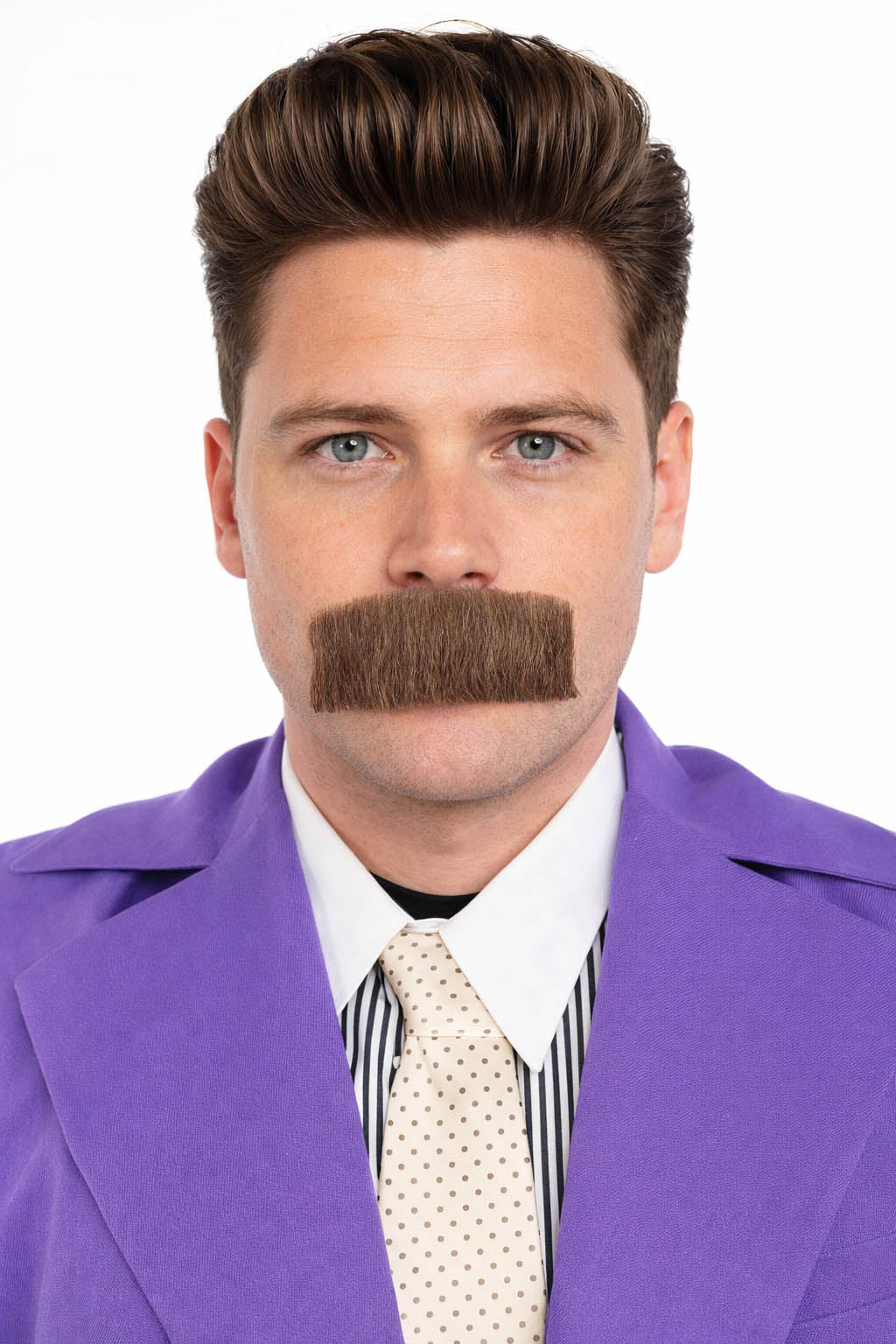 Men's Human Hair Moustache | Facial Hair Multiple Colours Option | HPO